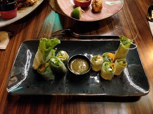 Fresh rolls at Asian Vegan Kitchen in Istanbul