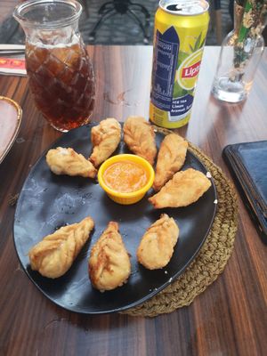 Crispy dumplings at Asian Vegan Kitchen in Istanbul