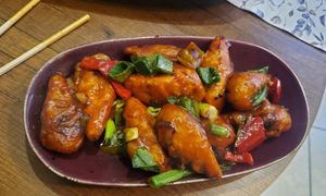 Chili dumpling at Asian Vegan Kitchen in Istanbul