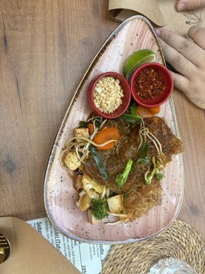 Pad Thai glass noodles   at Asian Vegan Kitchen in Istanbul