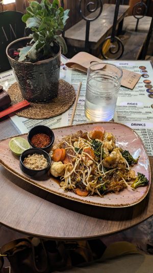 Pad Thai with vermicelli noodles at Asian Vegan Kitchen in Istanbul