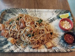 Pad thai tofu at Asian Vegan Kitchen in Istanbul