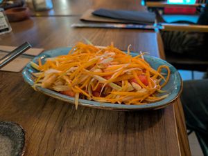 Papaya salad. Couldn't find the papaya at Asian Vegan Kitchen in Istanbul