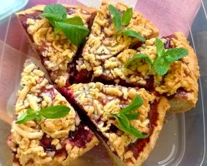 Vegan whole wheat cherry pie with brown sugar at Veg Mama Made in Yerevan