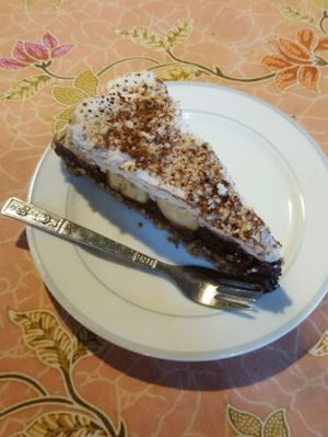raw banana coconut chocolate pie at Earth Tone in Pai