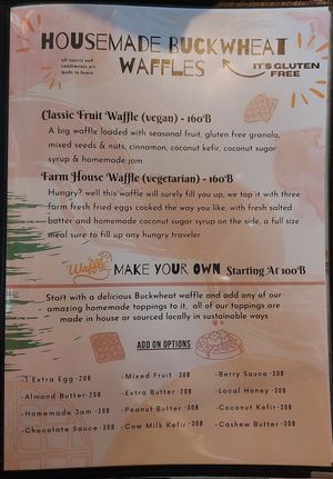Menu at Earth Tone in Pai