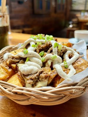 Super cheesy basket (180 THB)  at Earth Tone in Pai