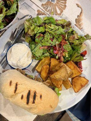 Pulled mushroom sandwich (200 THB)  at Earth Tone in Pai