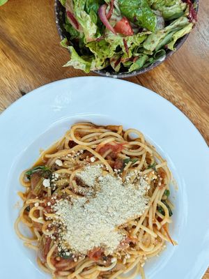 Tomato sauce pasta (150 THB)  at Earth Tone in Pai