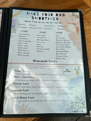 Menu  at Earth Tone in Pai