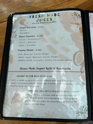 Menu  at Earth Tone in Pai