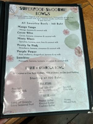 Menu  at Earth Tone in Pai