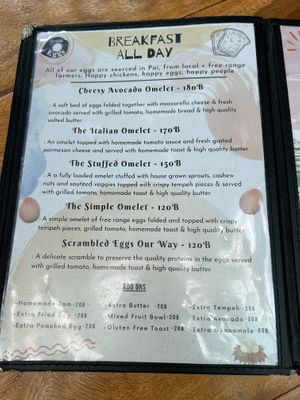 Menu  at Earth Tone in Pai