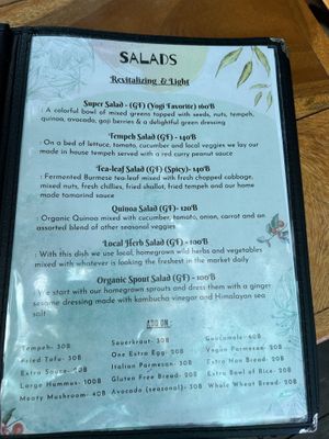 Menu  at Earth Tone in Pai