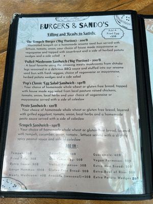 Menu  at Earth Tone in Pai