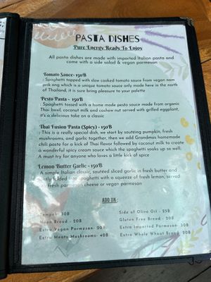 Menu  at Earth Tone in Pai