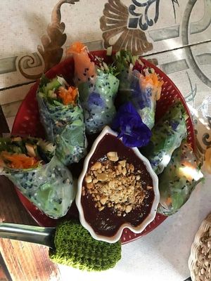 fresh spring rolls  at Earth Tone in Pai