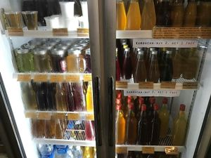 their kombucha selection  at Earth Tone in Pai