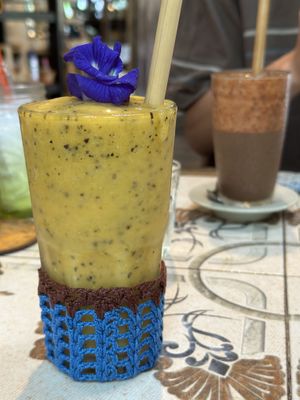 Mango, Banana, Passion fruit  smoothie   at Earth Tone in Pai