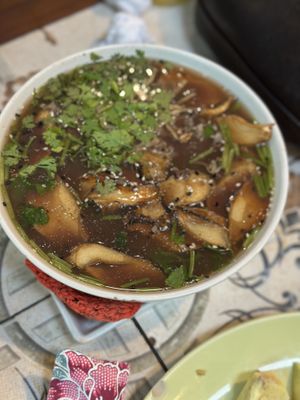 Rice porridge (garlicky)  at Earth Tone in Pai