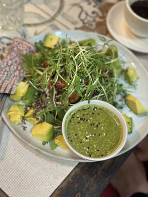 Tempeh salad  at Earth Tone in Pai