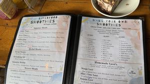 Menu  at Earth Tone in Pai