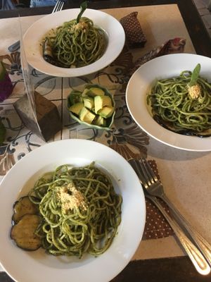 Pesto pasta at Earth Tone in Pai