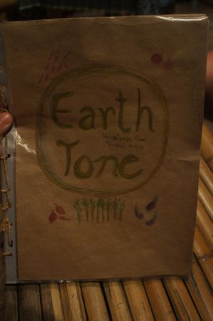 Hand drawn menu at Earth Tone in Pai