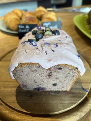 Vegan blueberry cake  at Maria Café in Hamburg