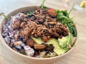 Smoked jackfruit salad  at PLANT SHACK - Santa Catalina in Mallorca