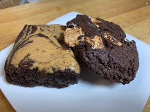 pb brownie and choco choco chip marshmallow cookie at Ester's Treats in Cranford