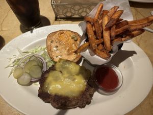 Vegan burger  at The Cheesecake Factory in Dallas