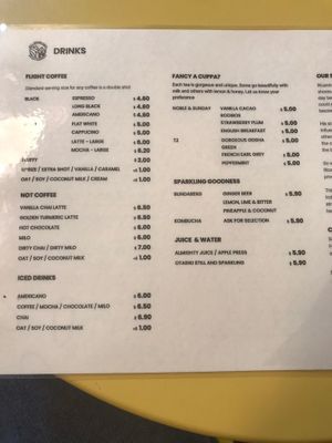 Milk alternatives are oat, soy and coconut  at Hill House Cafe in Auckland