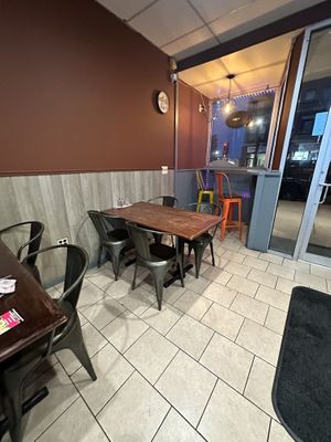 Seating  at Veggie Crust in Norwood