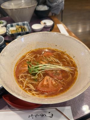 Tomato ramen  at YoKaTen  in Koya