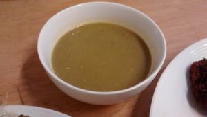 Hot soup of the day at Lemuria Halsa Skonhet in Stockholm