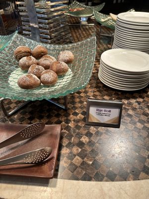 Vegan options are labeled in the bread station  at Spiral in Pasay City