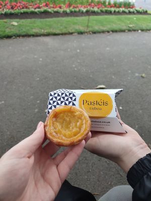 Vegan pastel de nata at Pastéis Lisboa in Glasgow