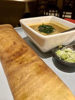 Masala dosa (potato filling)  at Lavendra in Lavender Bay