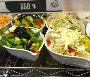 Salad bowls  at Art Lunch - Nalbandyan St in Yerevan