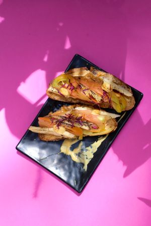 Bruschetta  at The Food Temple in Lisbon