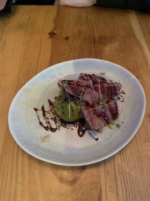 Fig, port and sorbet. Yum at The Food Temple in Lisbon