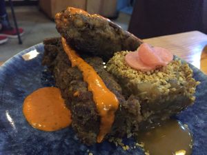 Migas at The Food Temple in Lisbon