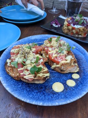 Appetizer Bruschetas at The Food Temple in Lisbon