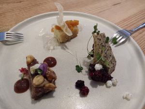 Taster menu (€25) three desserts (dishes 8-10) at The Food Temple in Lisbon