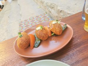 Rootbeet pastries.... Couldn't get enough of them at The Food Temple in Lisbon