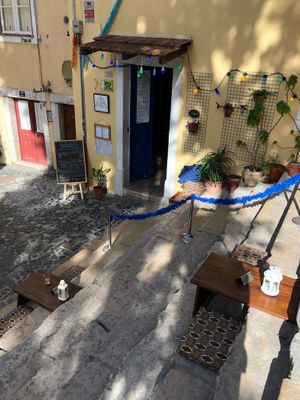 Outside terrasse at The Food Temple in Lisbon