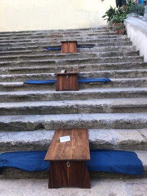 outdoor seating option  at The Food Temple in Lisbon