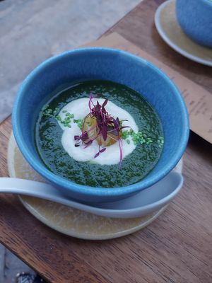 minty zephyr: cucumber soup at The Food Temple in Lisbon