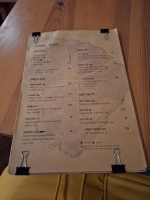 The whole card at The Food Temple in Lisbon